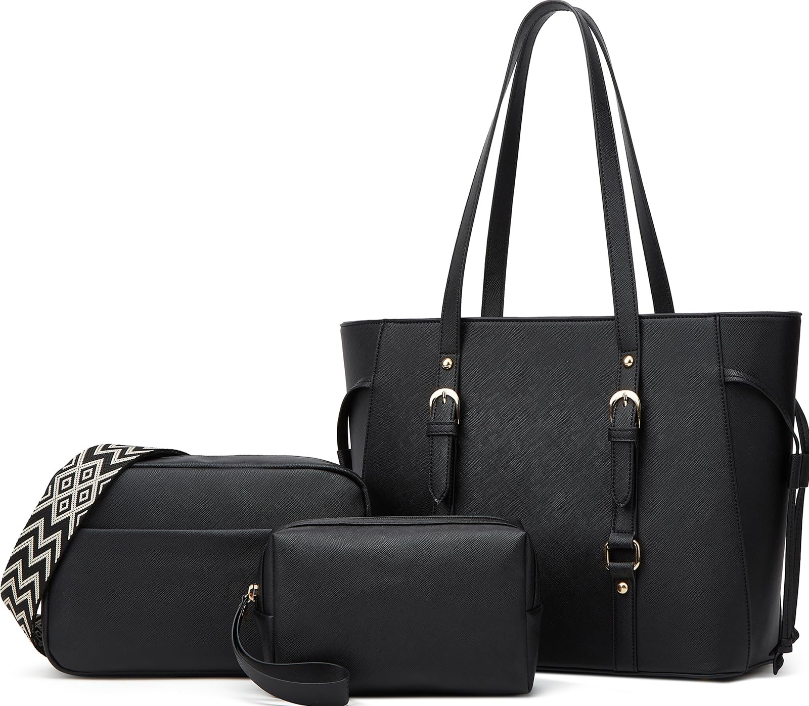 Women Fashion Handbags Tote Bag Shoulder Bags Top Handle Satchel Purse Set