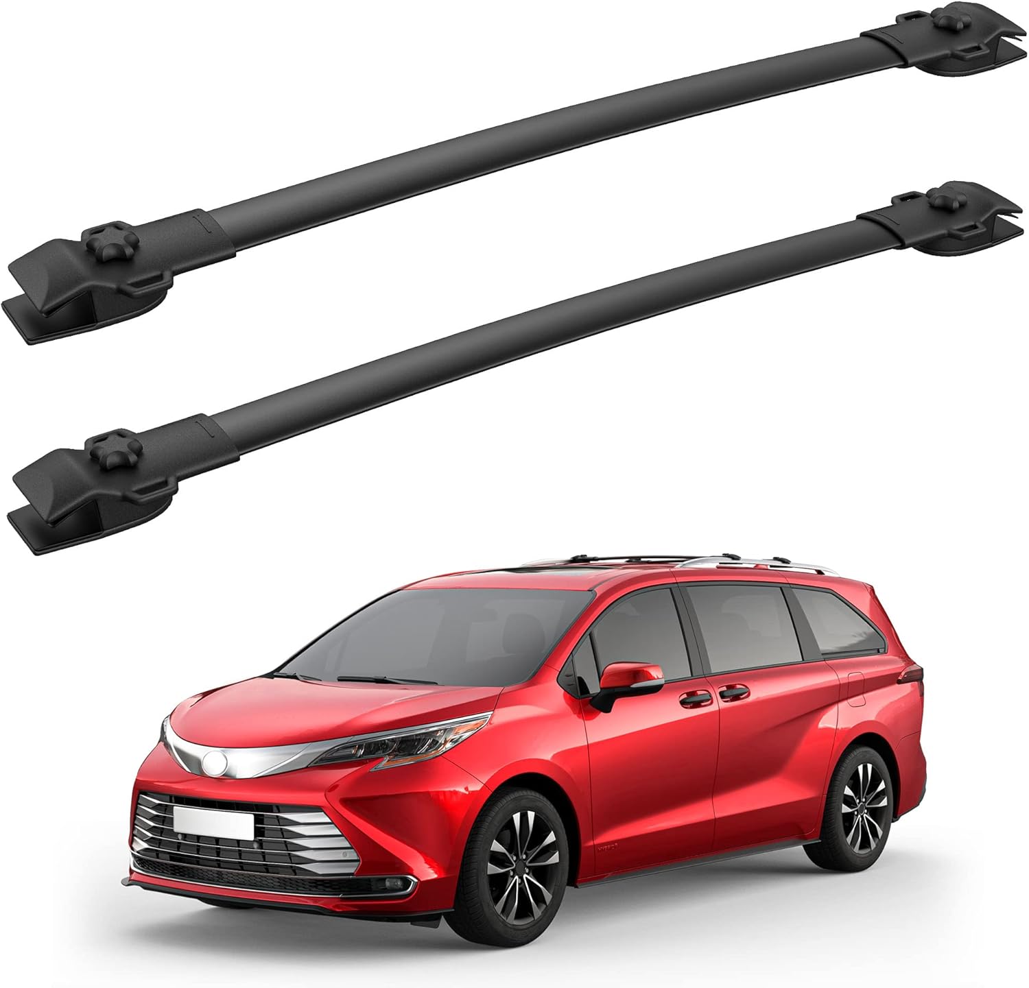 MOSTPLUS Roof Rack Cross Bar Rail Compatible for 2011 2012 2013 2014 2015 2016 2017 2018 2019 2020 Toyota Sienna Cargo Racks Rooftop Luggage Canoe Kayak Carrier