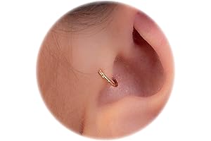 Simple Tragus Hoop: Petite Hammered Gold-Filled Tragus Jewelry