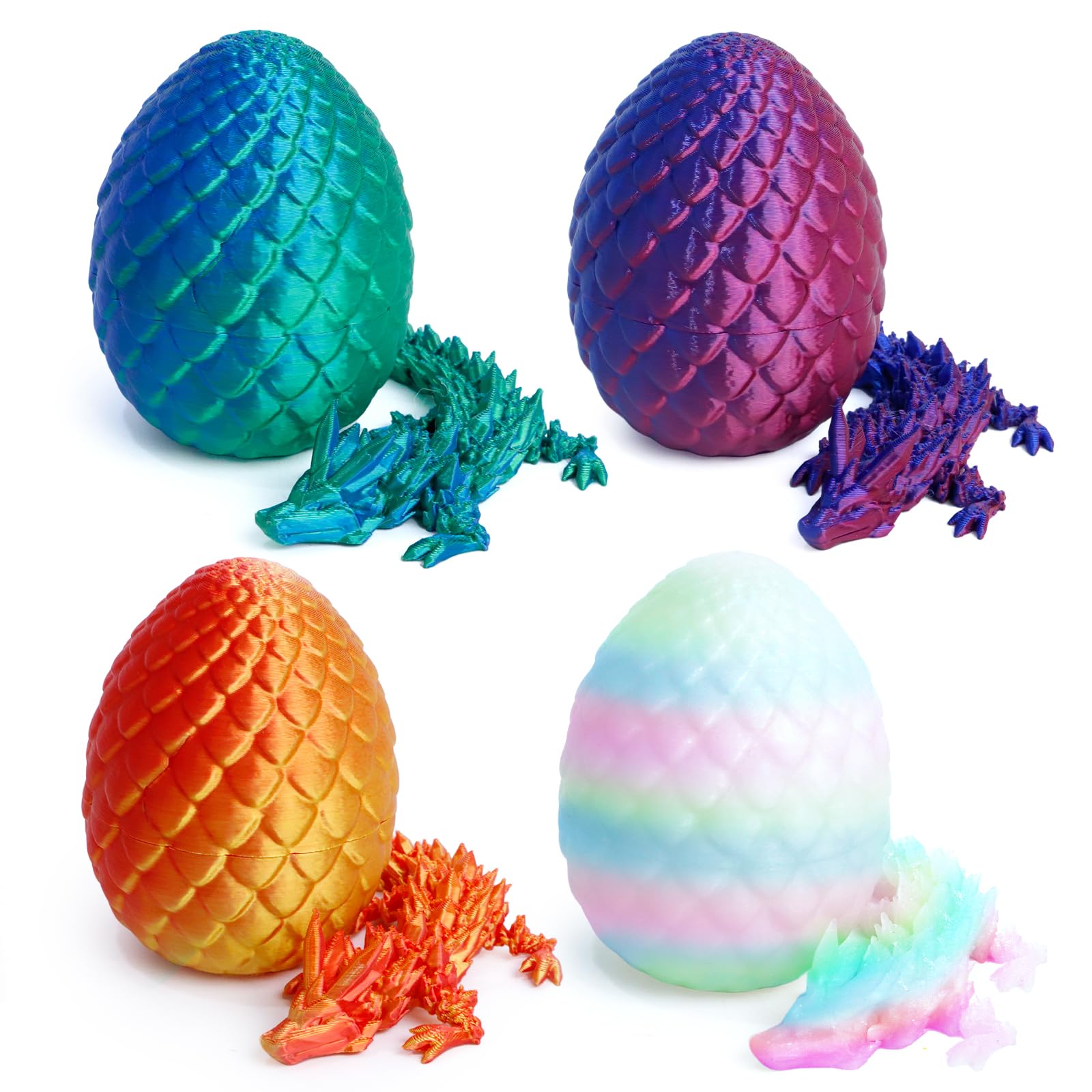Amazon.com: 4 Pack 3D Printed Dragon Egg Small, Easter Eggs with