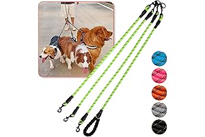 Three Dog Leash Tangle Free No Tangle Triple Leash for 3 Dogs