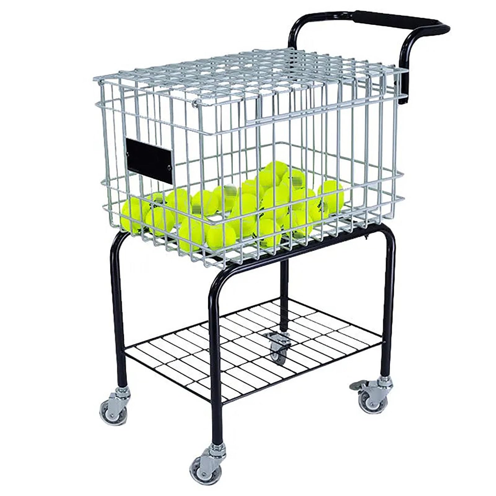 YXZQLOZ tennis training cart with wheels, portable ball pickup basket, 350-ball capacity. (Milk)