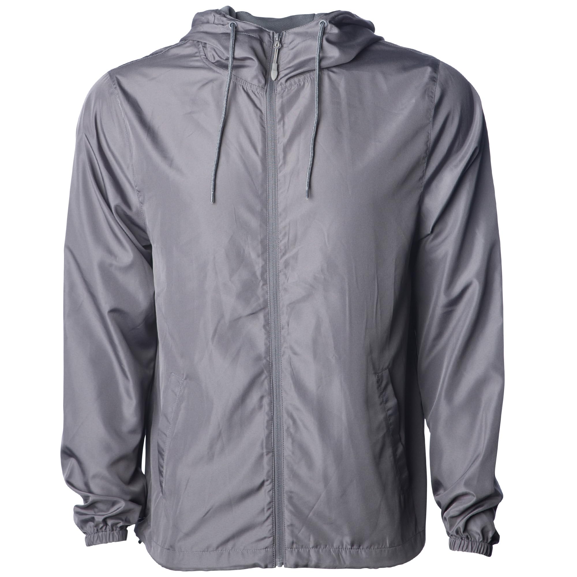 Global Blank Men's Windbreaker Jacket Lightweight Water-Resistant Windbreakers for Men