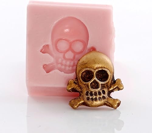 Miniatura 7 de Molde de silicona miniatura de calavera y huesos cruzados, molde seguro para alimentos, molde de joyería artesanal. tamaño perfecto para hacer joyas.