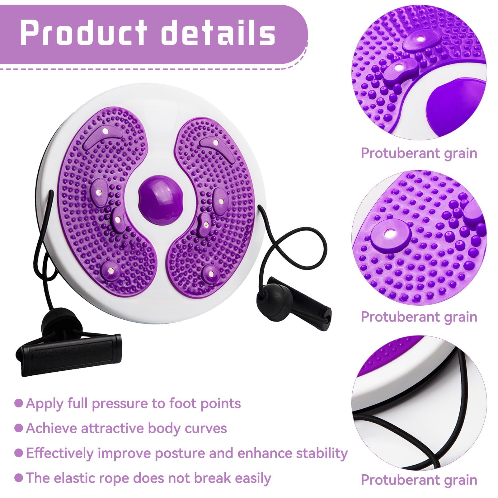 Tabla de equilibrio de disco giratorio de cintura con cuerdas de cordón, moldeador de cuerpo, disco de entrenamiento de fitness, tocadiscos para entrenamiento en casa, escultor de cintura, placa de