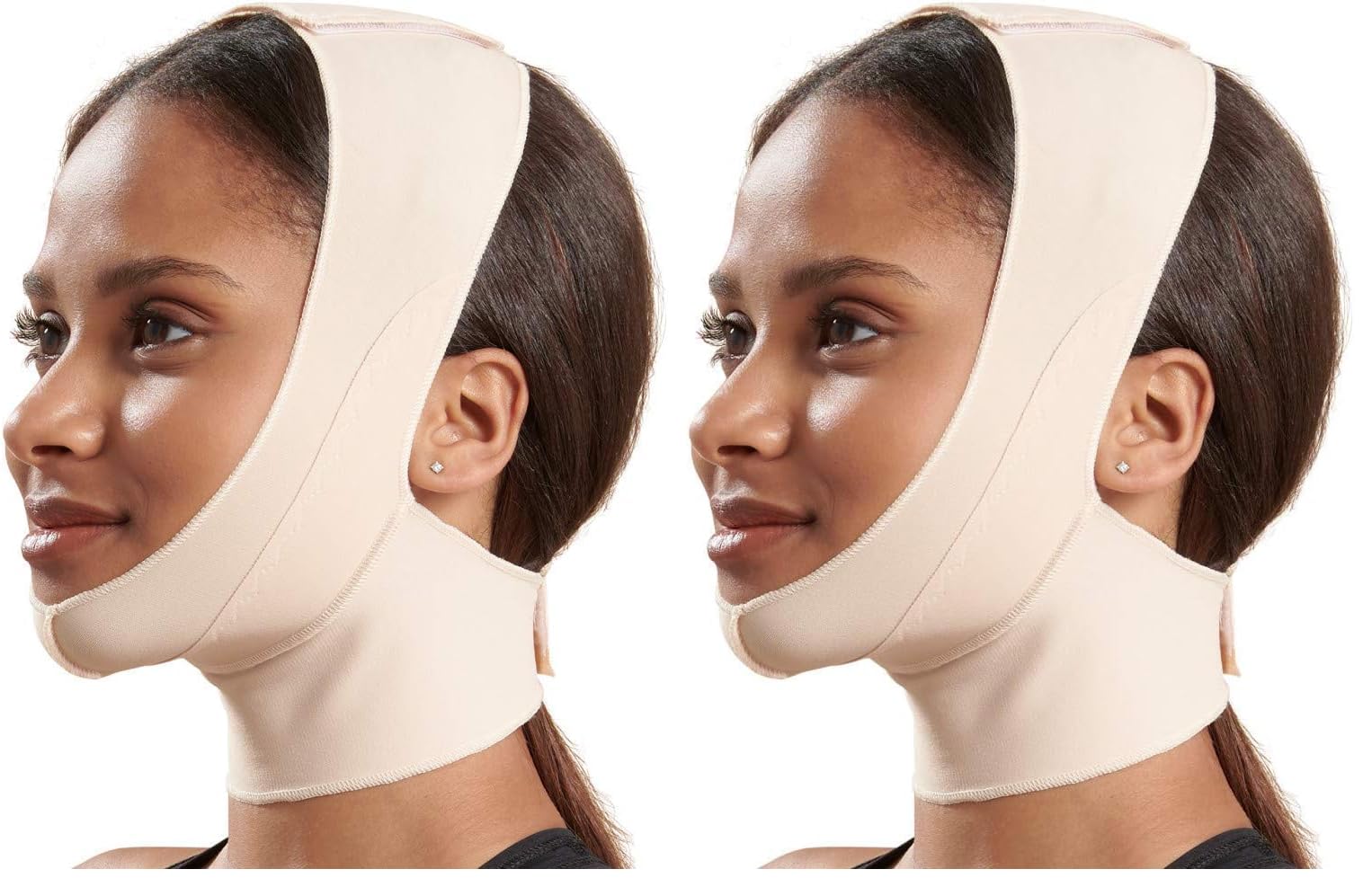 Marena FM100 Unisex Recovery Compression Minimal Coverage Face Post-Op Mask with Mid-Neck Coverage (Pack of 2)