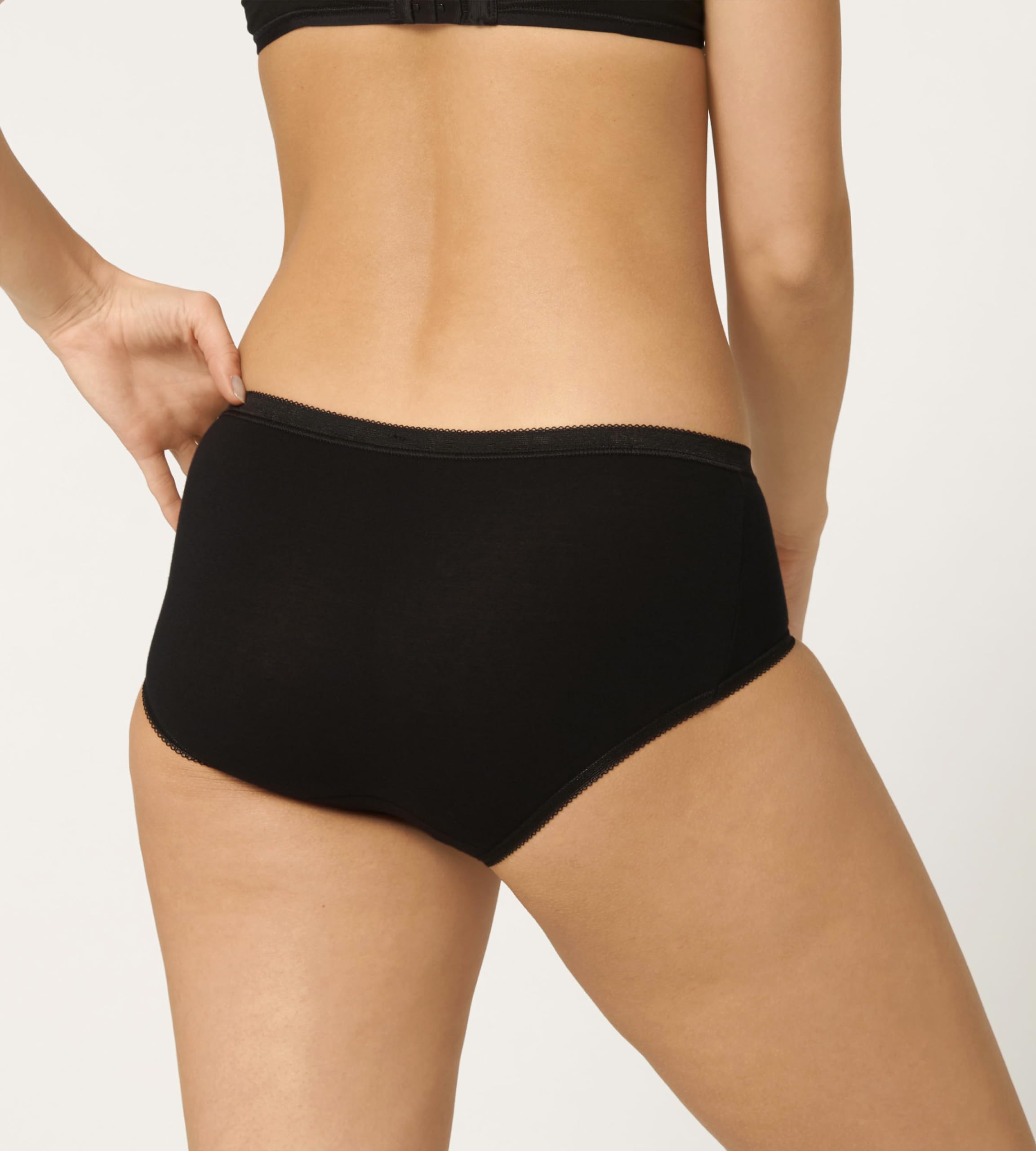 Sloggi Basic Midi 4-6-8 Pezzi Slip Donna in Cotone Basic+ Mutande Donna Slip Donna Midi B24 (50, 6 Pezzi.Nero)