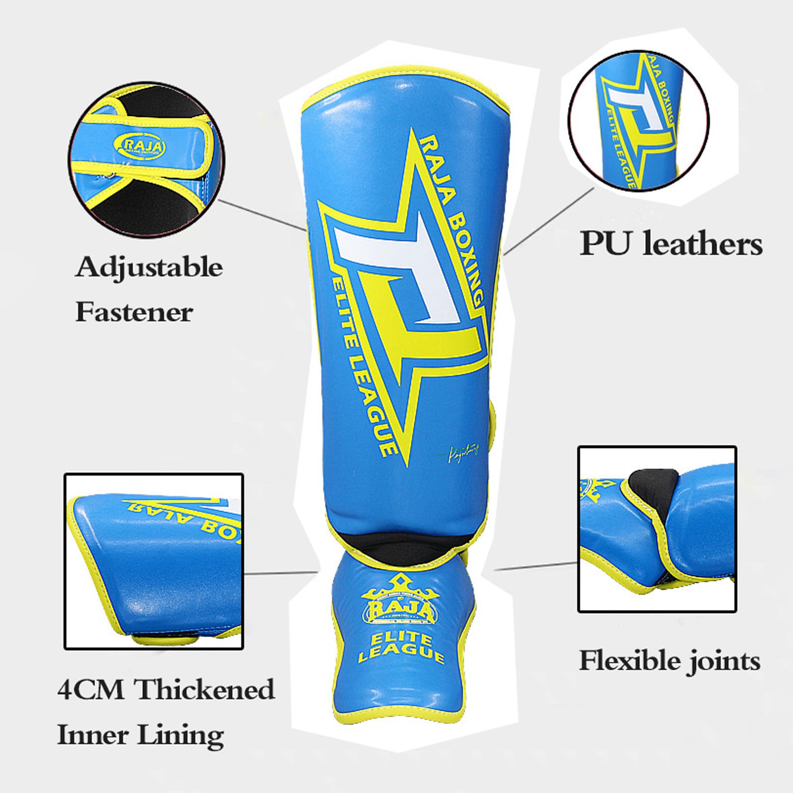 Espinilleras para Kickboxing Muay Thai,MMA Taekwondo Shin Guards,Tibiales MMA,tibiales Kick Boxing,Transpirable,Cómodos,para Kickboxing,Training,Sparring,Boxing Gear Y Artes Marciales