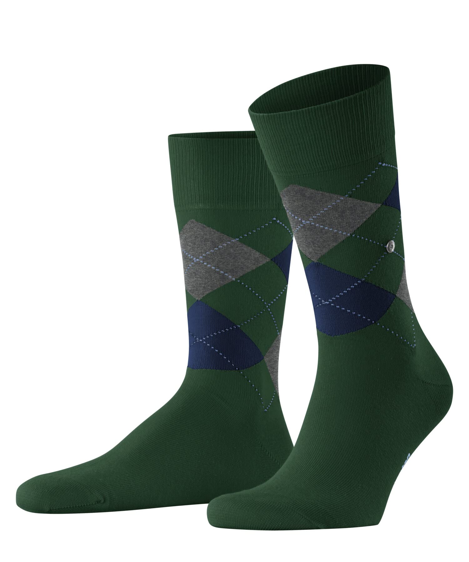 Burlington Men's Green Eucalyptus 7502 King M So Cotton Patterned 1 Pair Socks, 6.5-11