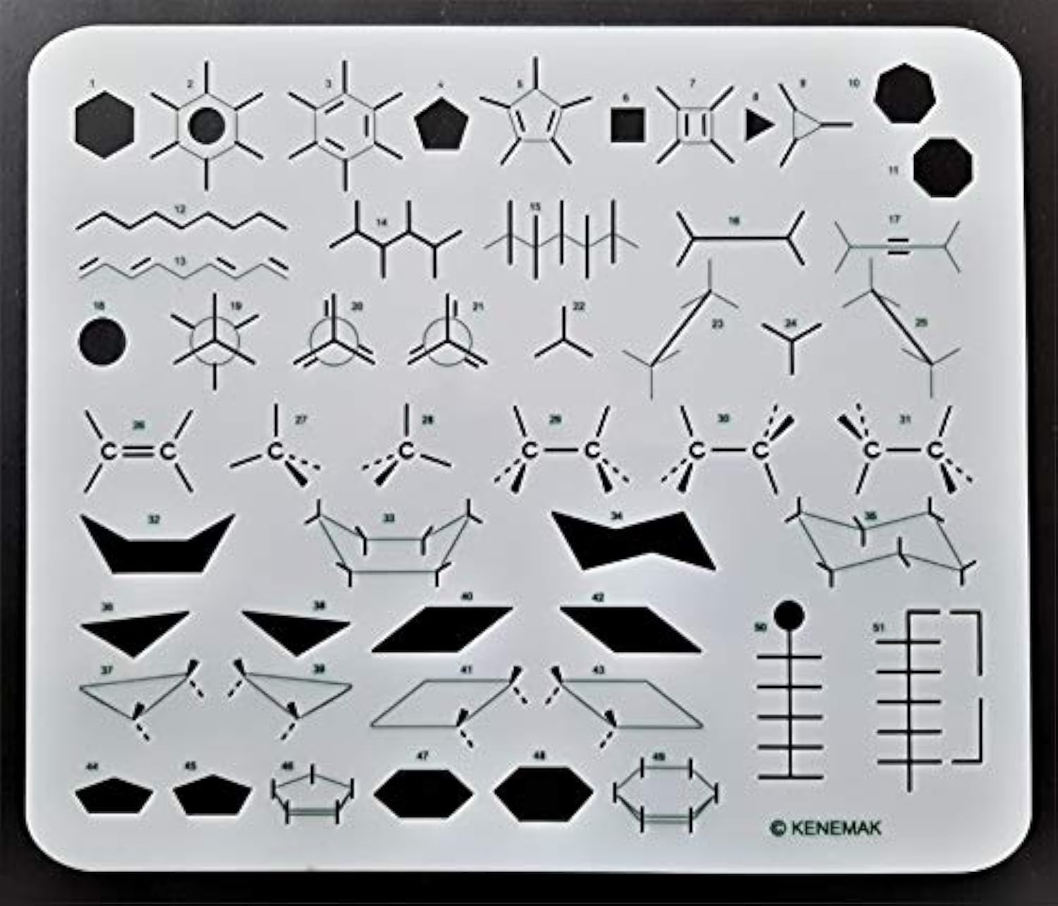 com Organic Chemistry Stencil Drawing Template