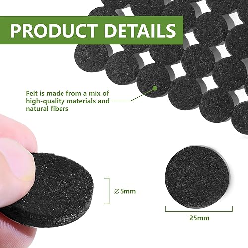 Vista 60 de Almohadillas de fieltro para muebles de madera dura, 68 unidades, almohadillas de muebles, protectores de suelo para pisos de madera dura