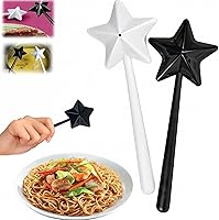 Vista 3 de YOUMEHE Varita mágica salero y pimentero, varita de hada, salero de sal y pimienta, varita mágica Duo sal/pimienta con embudo 4 piezas-negro