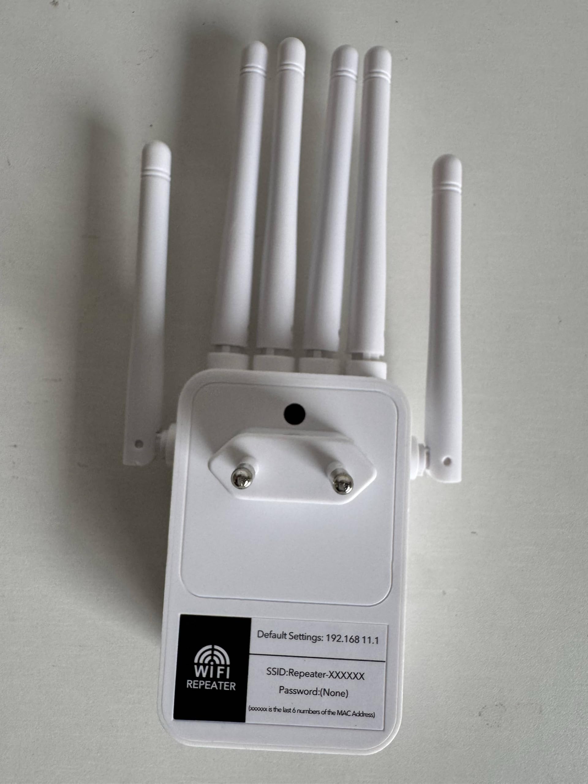 Ripetitore WiFi 3 in 1 1200Mbps, Amplificatore WiFi Doppia Banda 6 Antenne, Modo Ripetitore Router AP, Copre 100 m², Porta Ethernet, Installazione Rapida, Compatibile Box, Casa e Ufficio