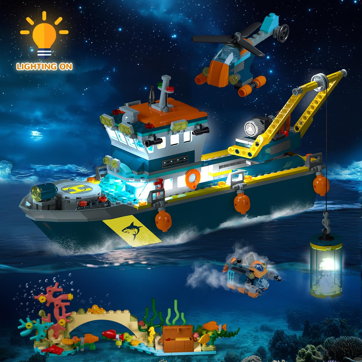 海を駆ける [Blu-ray] mxn26g8 HiWEEGO City Floatable Boat Building Set with LED Light - Ocean