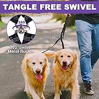 Vista 5 de Asiento de perro para dos perros, cinturón de seguridad para perro para carrito de golf, sin enredos, retráctil y ajustable, se adapta a todos