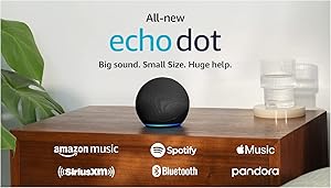 Amazon Echo Dot (newest model) - Vibrant sounding speaker with Alexa+ Early Access, Great for bedrooms, dining rooms and offices, Charcoal