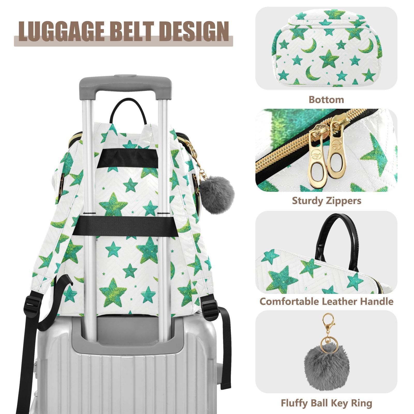 Zaino alla moda da 15 l per le donne leggero durevole versatile borsa