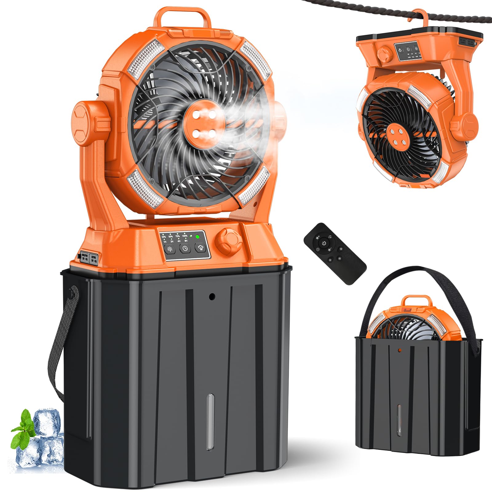 Amazon.com: Ahoall Misting Fan with Portable 6L Bucket for Outdoor
