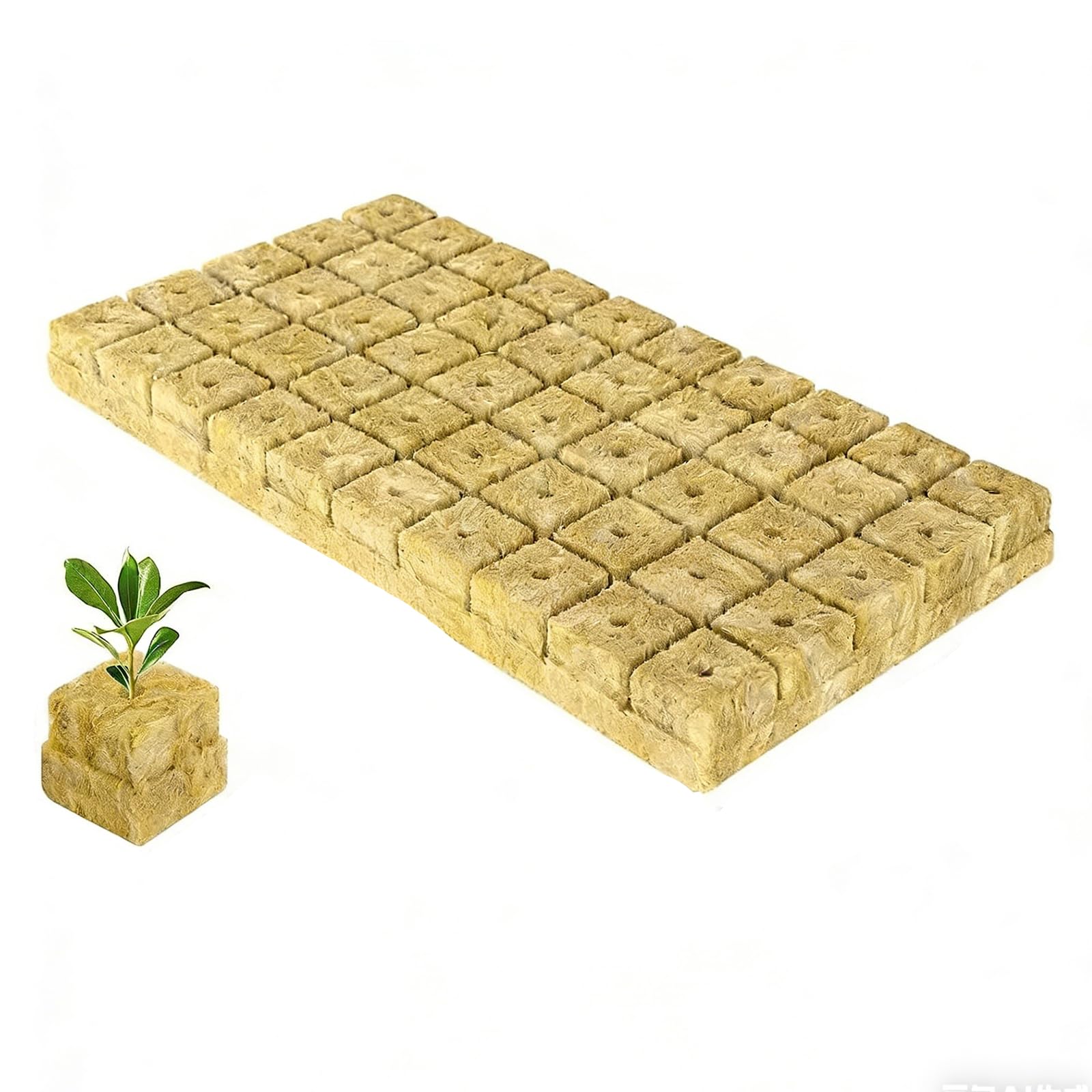 28 sztuk mat do uprawy wełny kamiennej, kostki wełny kamiennej, maty z wełny kamiennej, maty do uprawy bezdennej, hydroponiki (4 x 4 x 4 cm)