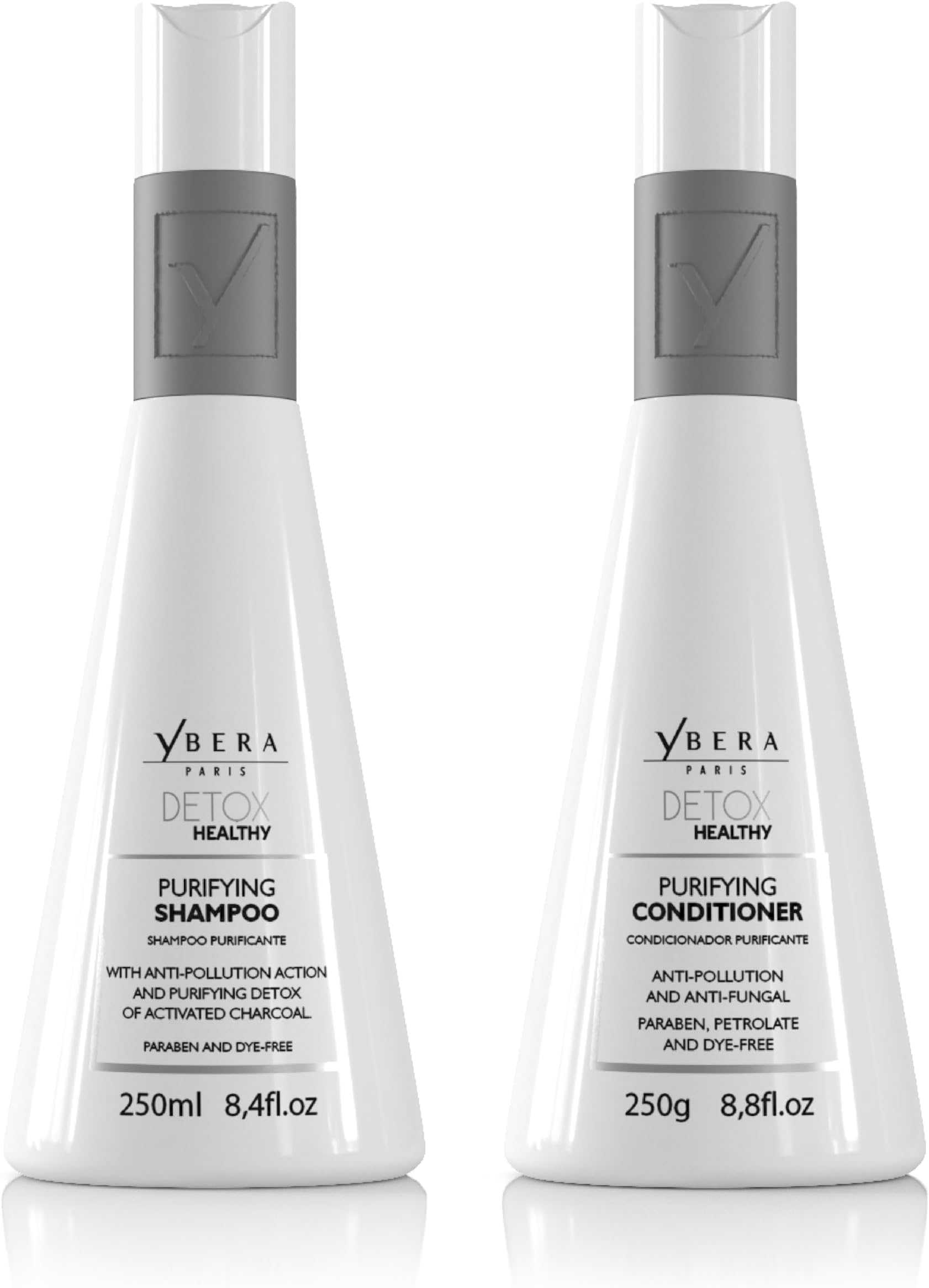 YBERA PARIS Detox Healthy DUO | New Image | Refreshing Care for Oily & Dandruff Scalp | Prevent Hair Loss | Stimulate Growth & Renews Damaged Hair | Shampoo 8.0 Oz & Conditioner 8.0 Oz