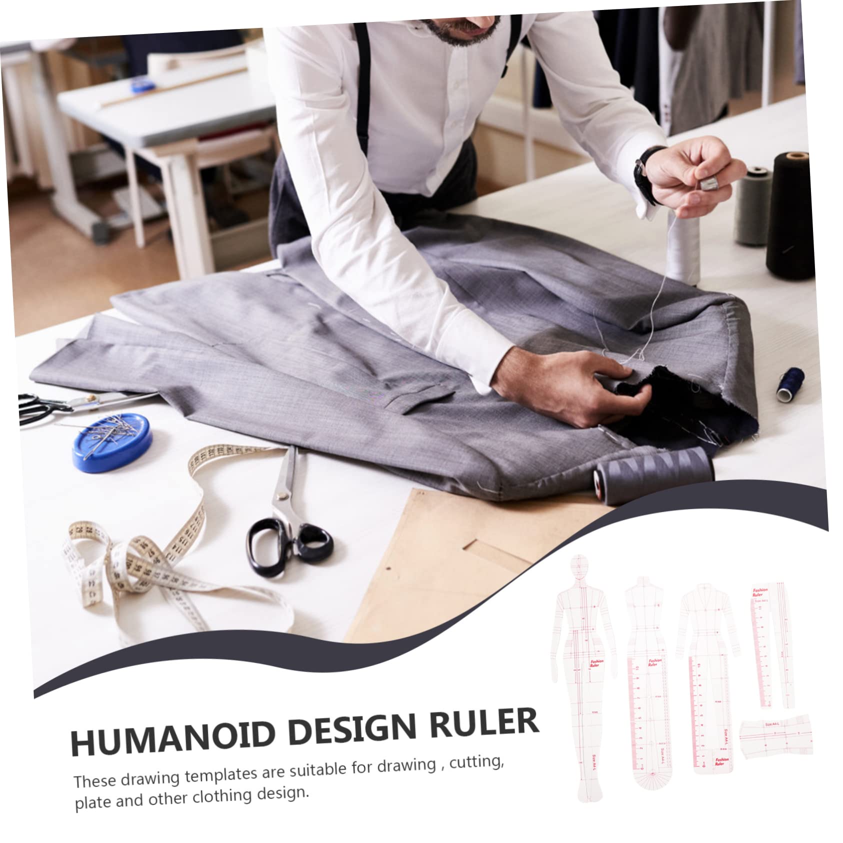 Operitacx 3juegos Regla Francesa Para Mujeres Plantilla De Medición De Moda Herramienta De Costura Ruler De Diseño De Ropa Práctico y Para Sastrería Profesional y Hobby
