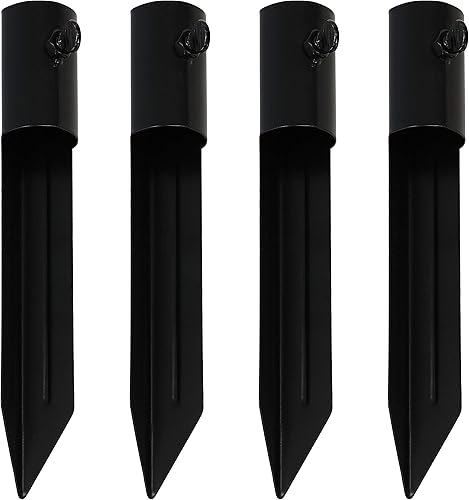 Miniatura 8 de Sunnydaze Estacas de jardín para luces al aire libre  Estaca de metal para luces solares y antorchas de llama viva  Estaca de antorcha de acero