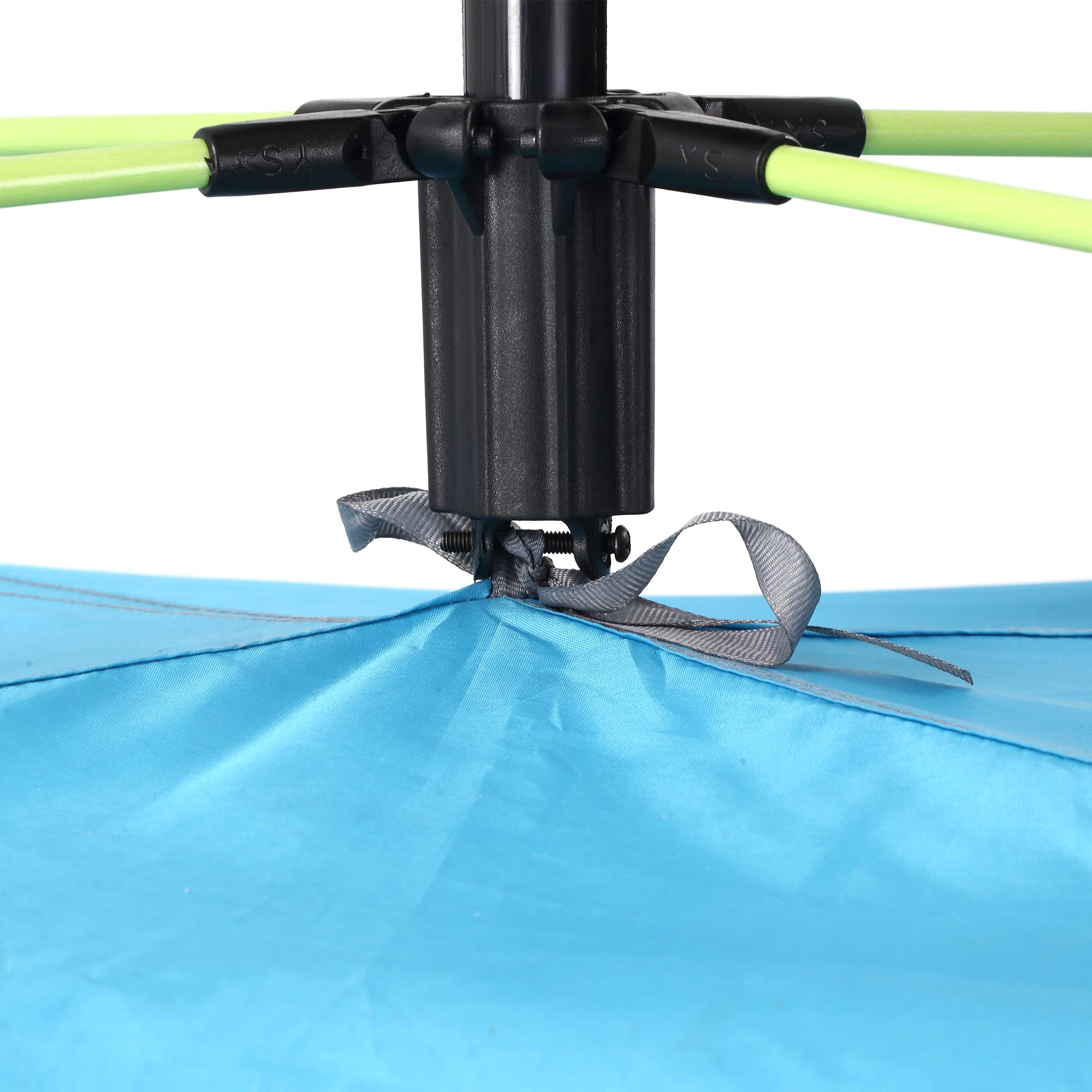 Outsunny Tenda da Spiaggia con Finestre Richiudibili e Porta a Cerniera, 220x173x120 cm