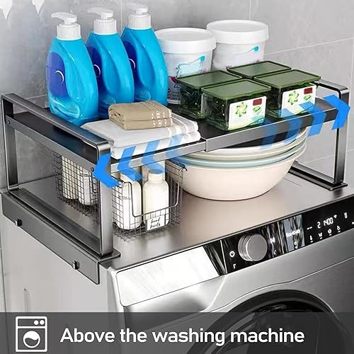 Miniatura 5 de Top of Organizador de almacenamiento para refrigerador, almacenamiento de refrigerador, ajustable (12.4 a 23.62 pulgadas), diseño antideslizante en