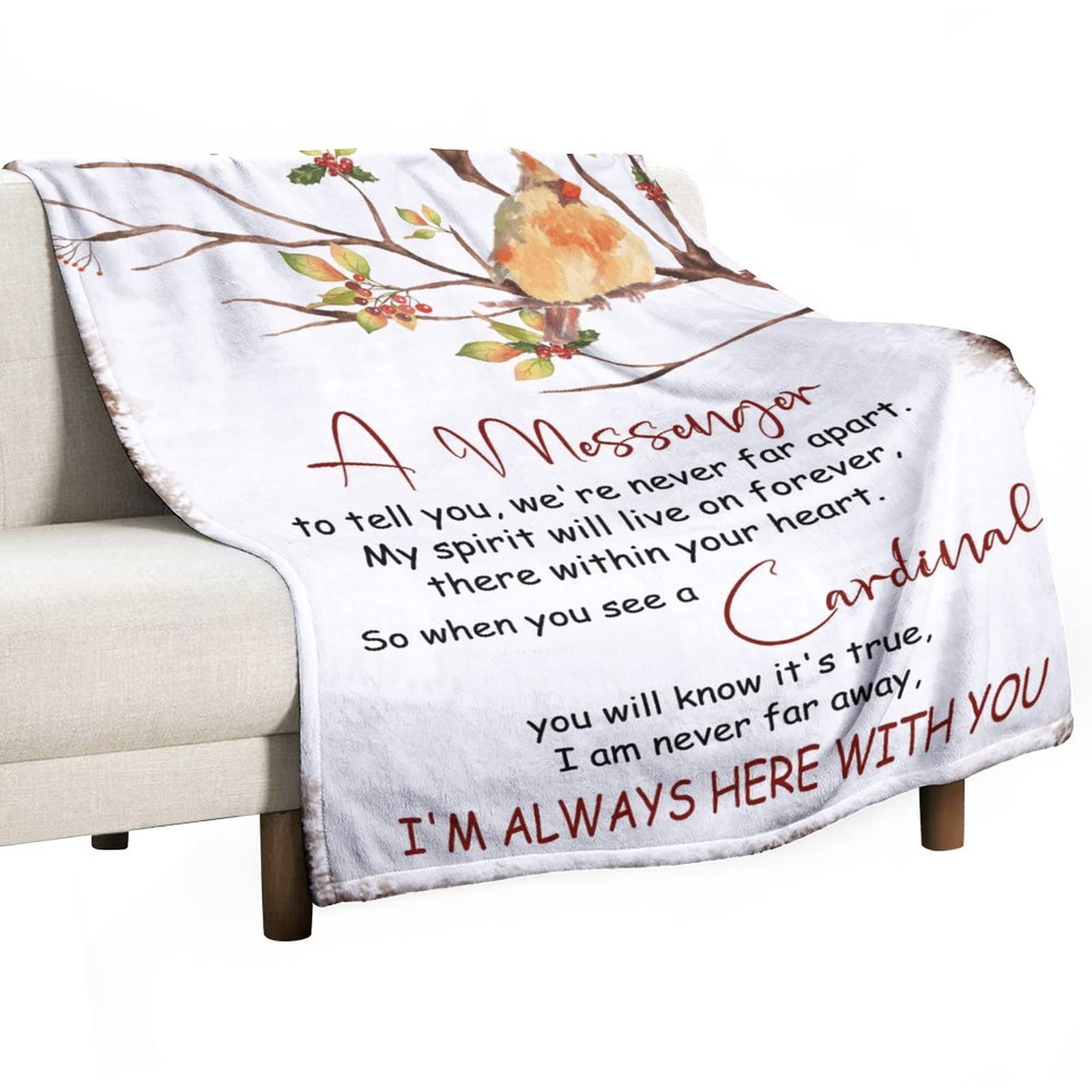 Cadeau de condoléances couverture en peluche avec message de soutien réconfortant
