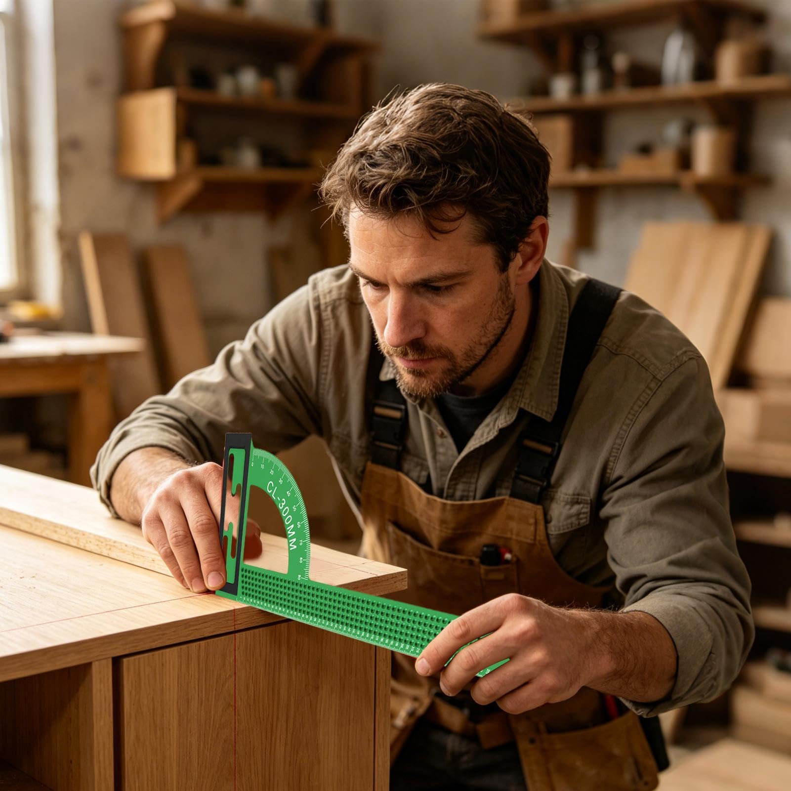 Woodpeckers Tools Righello A Angolo Retto In Lega Di Alluminio Metrico 30