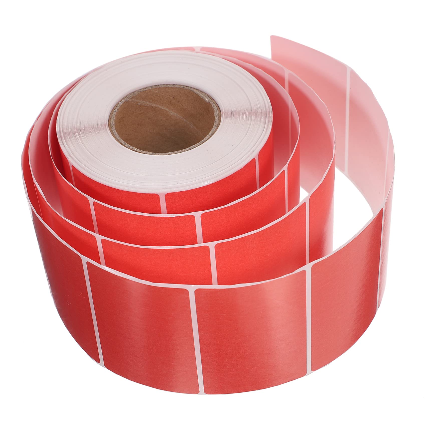 TEHAUX 4pezzi Etichette Termiche Colorate Autoadesive Per Stampante Stickers Senza Odore Impermeabili e Resistenti All Confezione Da Rosso Per Ufficio e Attività Commerciali