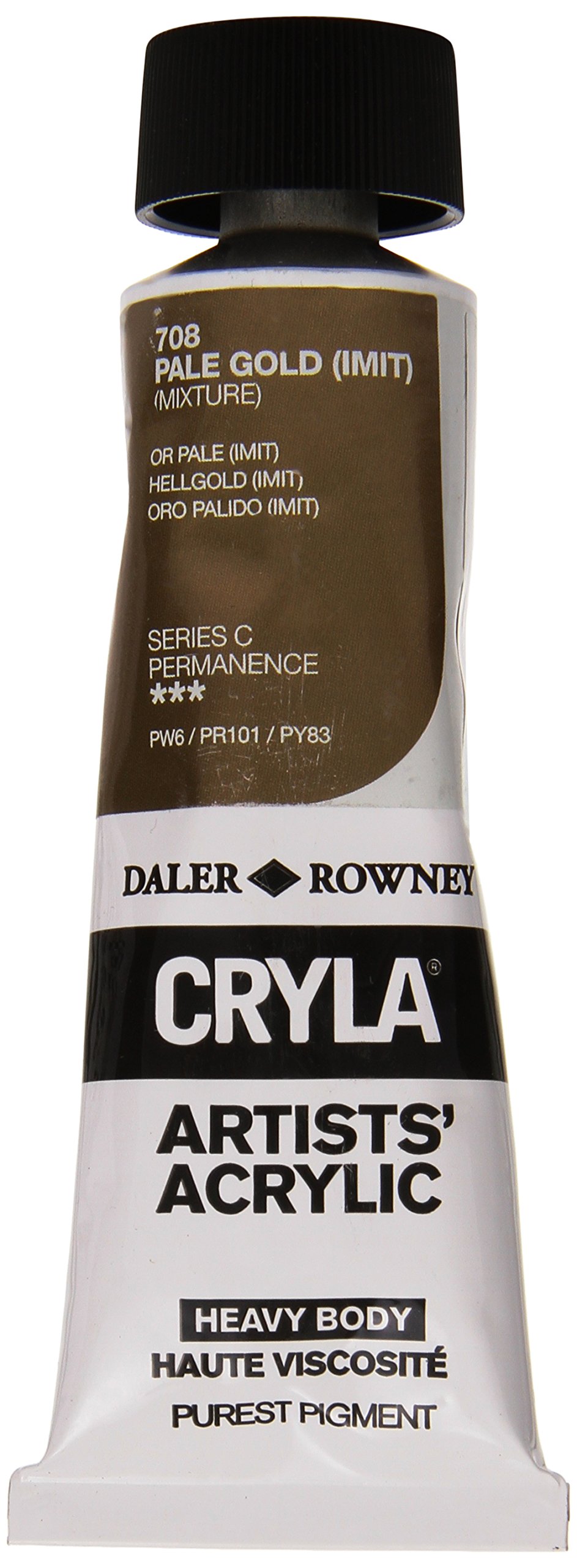 Daler-Rowney Cryla Acrylic 75 ml Pale Gold Imit, Professional Artists, 75 milliliters