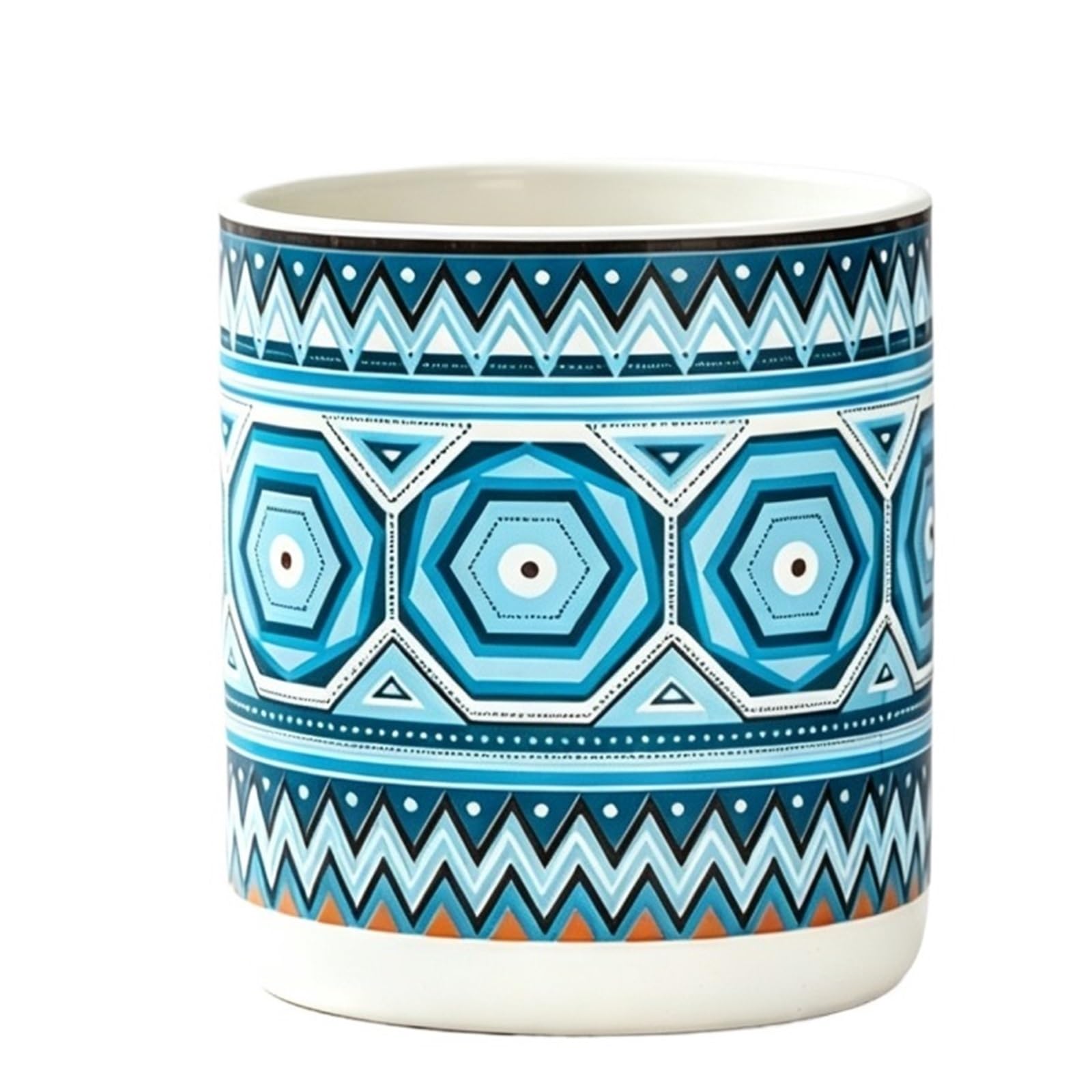 Uway modern Creative Round Ceramic Succulent Pot Minimalist Home Desktop Decoration for garden(A)