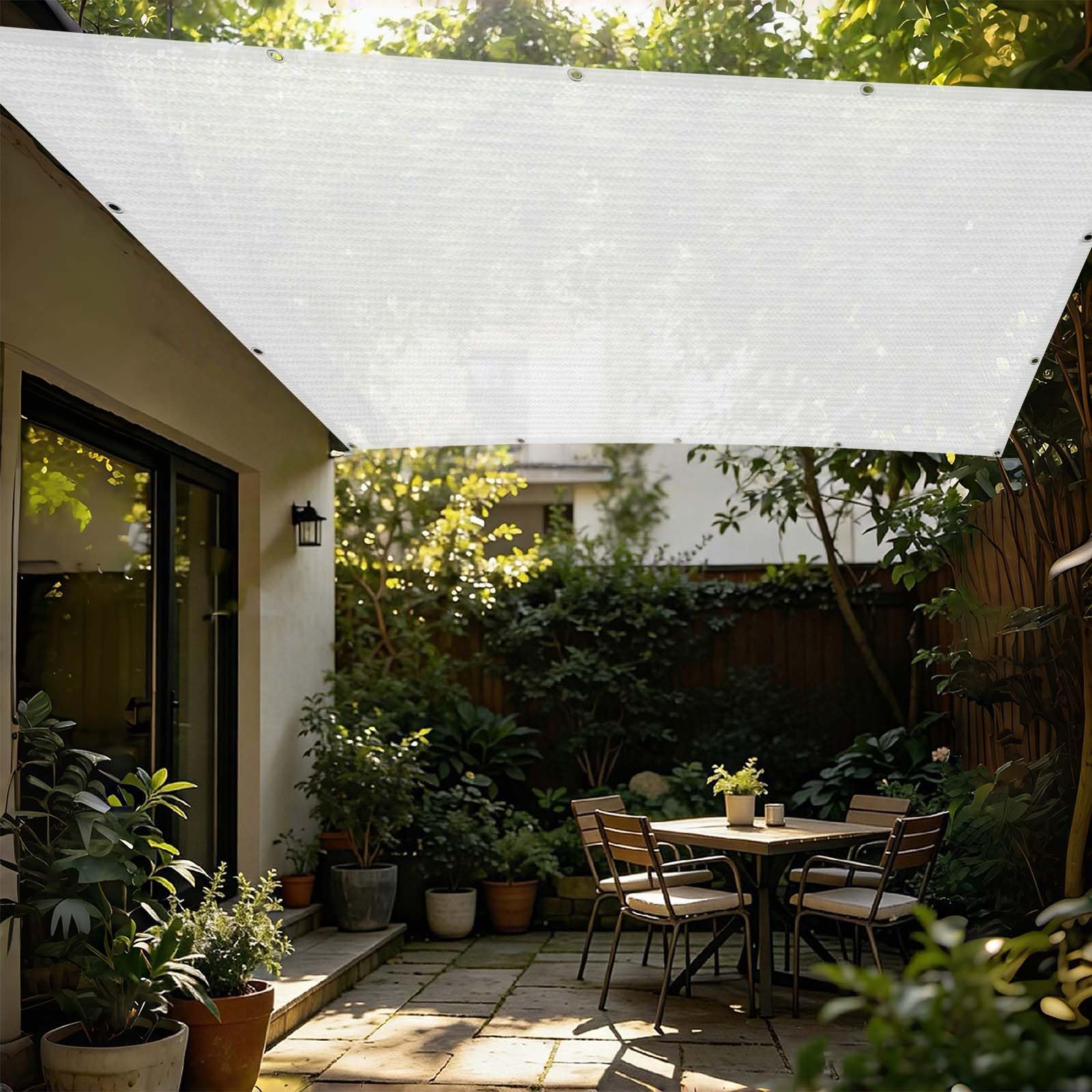 Toile ombrage exterieur tissu respirant HDPE avec œillets et cordes