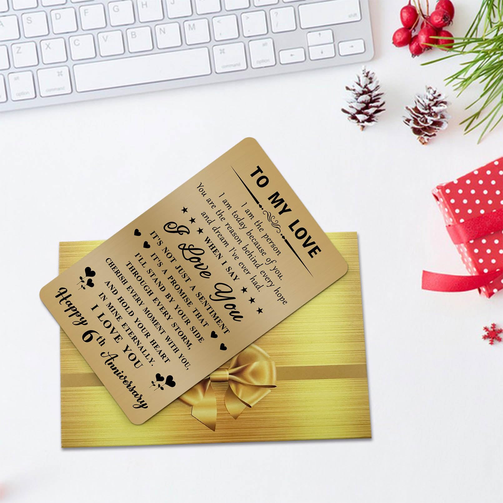 Carte Du 6e Anniversaire Pour Mari, Carte D'anniversaire Personnalisée Pour Femme, Cadeau Du 6e Anniversaire, Carte D'anniversaire De Fer, Poème De 6 Ans Ensemble - France