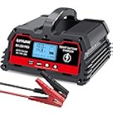12V/24V Car Battery Charger with Trickle Charger Automotive Smart Battery Charger, Smart Battery Maintainer, 5A/10A/20A for Car Truck LiFePO4 Lithium and Lead Acid Batteries