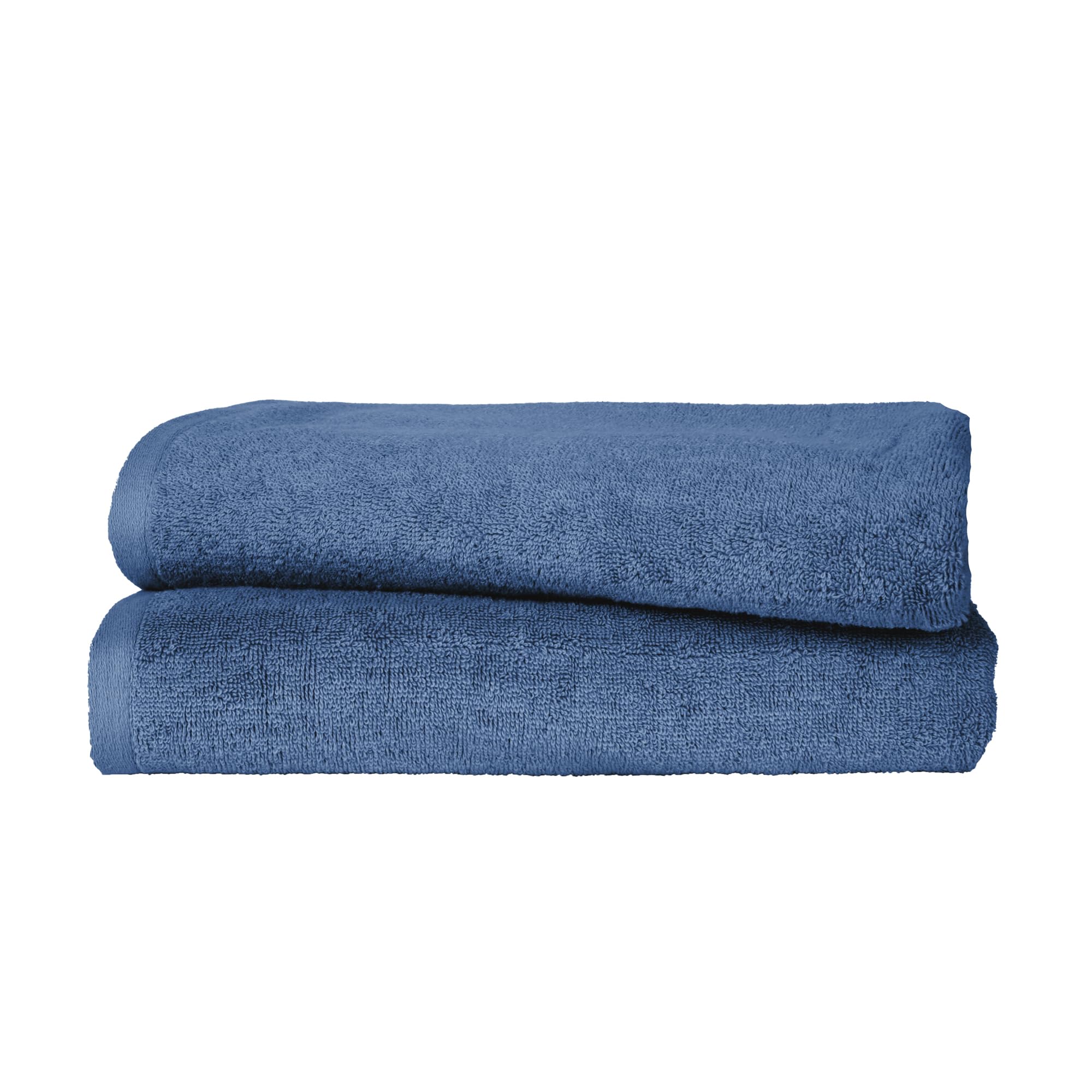 Ruggeri - Set 2 Teli Doccia e Bagno 70x140 cm - 100% Puro Cotone Extra Morbido - Collezione Asciugamani - Let's Color! (Blu)