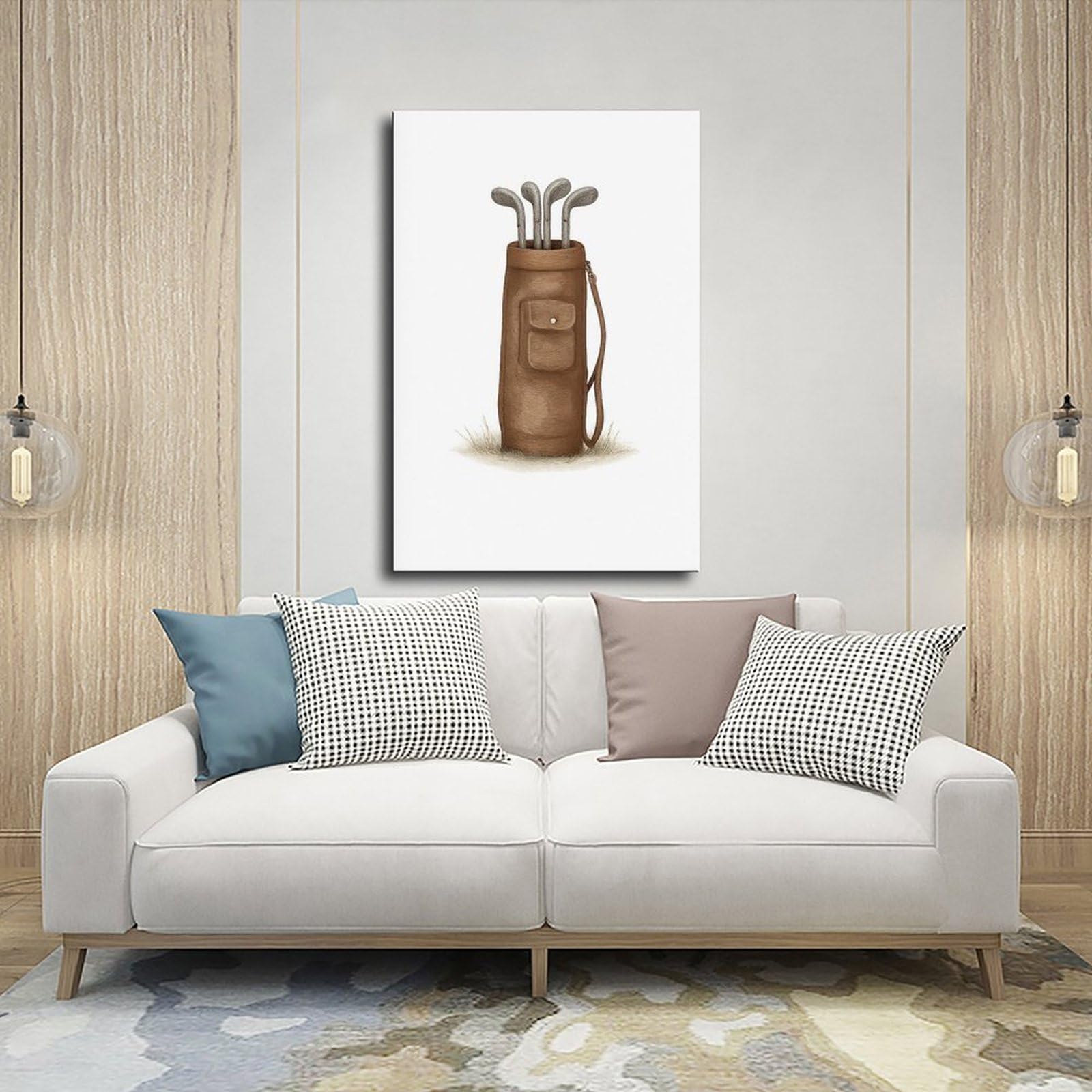 Decorazione per la camera dei bambini a tema sportivo retrò, 1 poster su tela, decorazione per camera da letto, ufficio, stanza, regalo, 61 cm L x 91,4 cm W