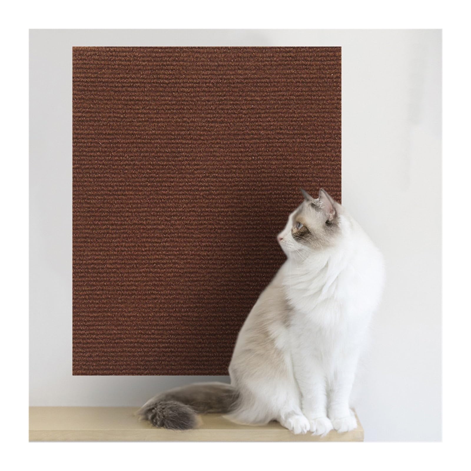Protector Sofa Gatos Arañazo Estera autoadhesiva Multiusos, sofá antiarañazos for Gatos, se Puede Recortar, Tablero de Alfombra(Brown,40X200CM)