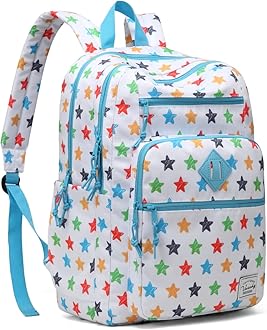 VASCHY School Backpack for Teen Girls, Bookbag Schoolbag Casual Daypack for High School/College/Women/Travel/Work Stars