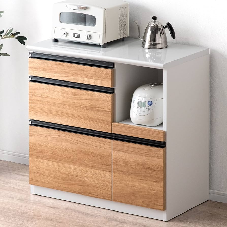 【アセンダス】 新品　キッチンカウンター 食器棚　幅90cm 大川家具 楽天市場】楽天1位 国産 キッチンカウンター 幅90 完成品 食器棚