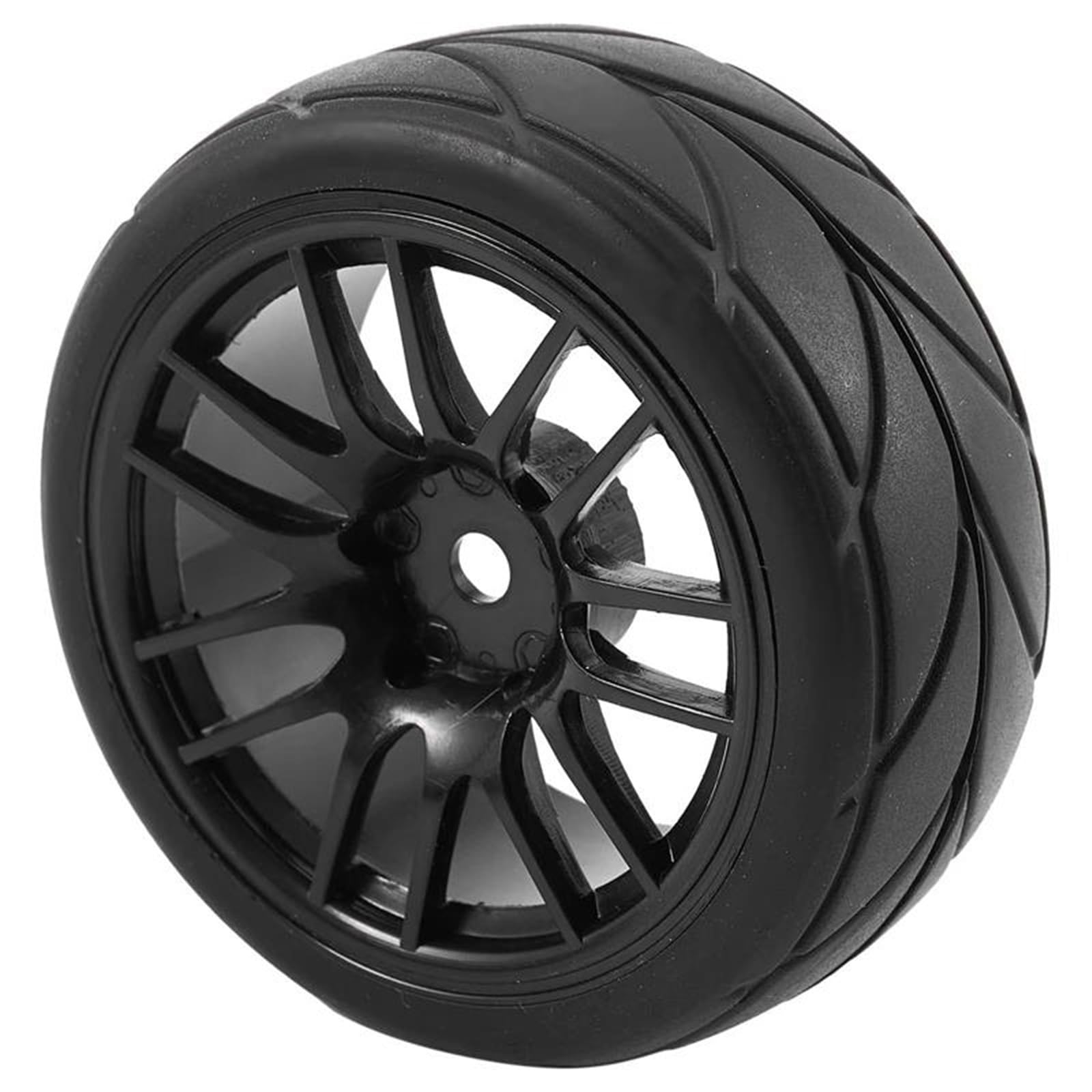 RC Pneus Jante Compatible avec Hsp pour Hpi 9068-6081 4 Pièces 1/10 Pneu en Caoutchouc Rc pour Pneus De Voiture De Course sur Jante De Roue De Route Mise À Niveau De Voiture Rc