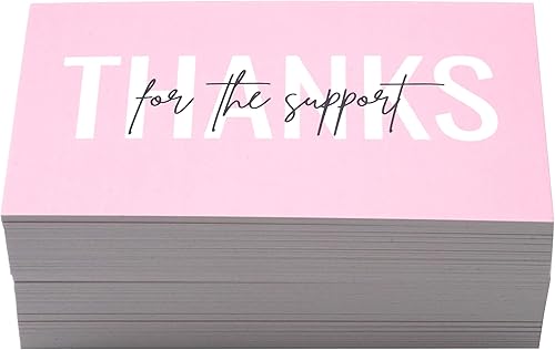 Miniatura 5 de RXBC2011 100 tarjetas de agradecimiento por el apoyo, diseño de letras escritas a mano, notas de agradecimiento a granel para todas las ocasiones,