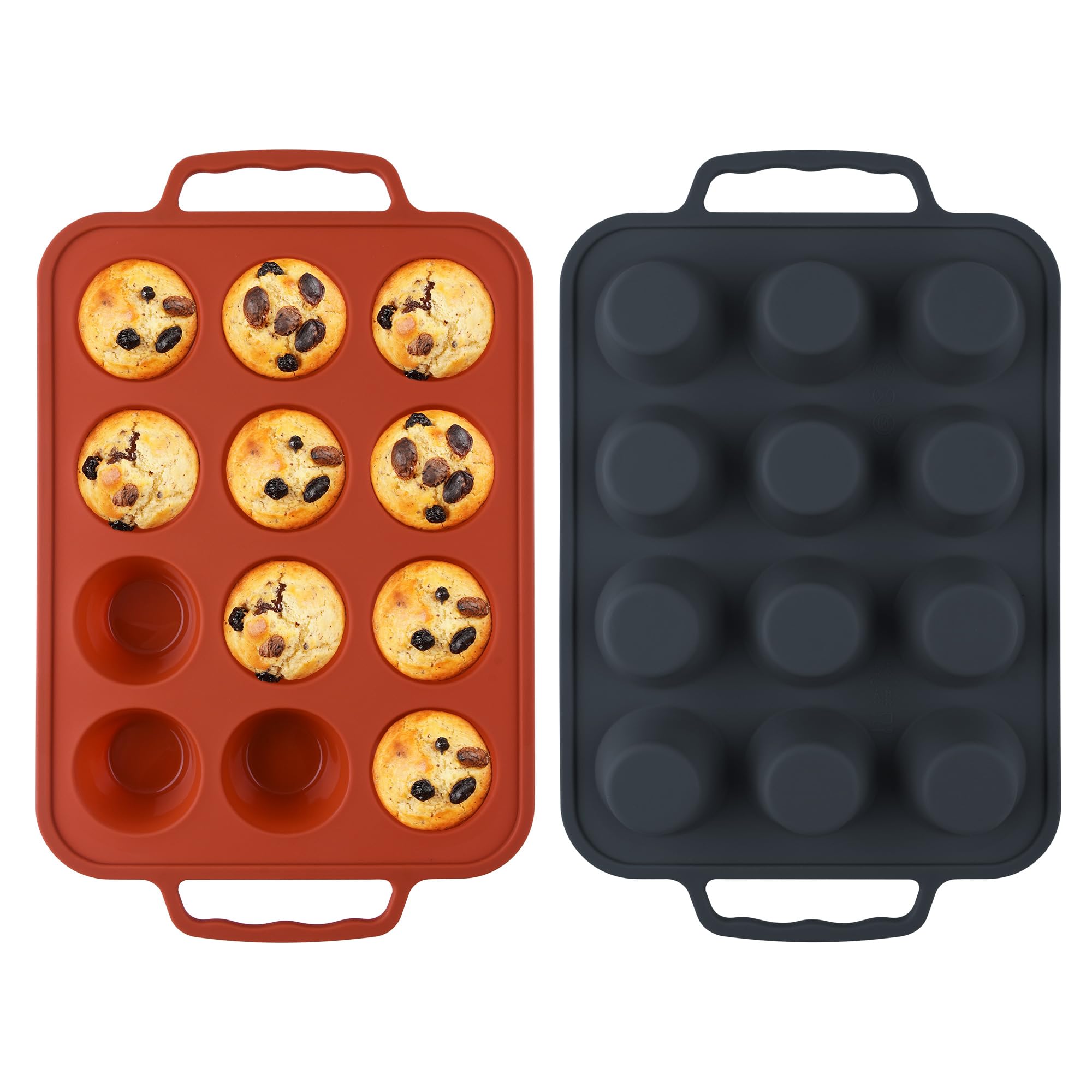 2 moldes de silicona para magdalenas y cupcakes