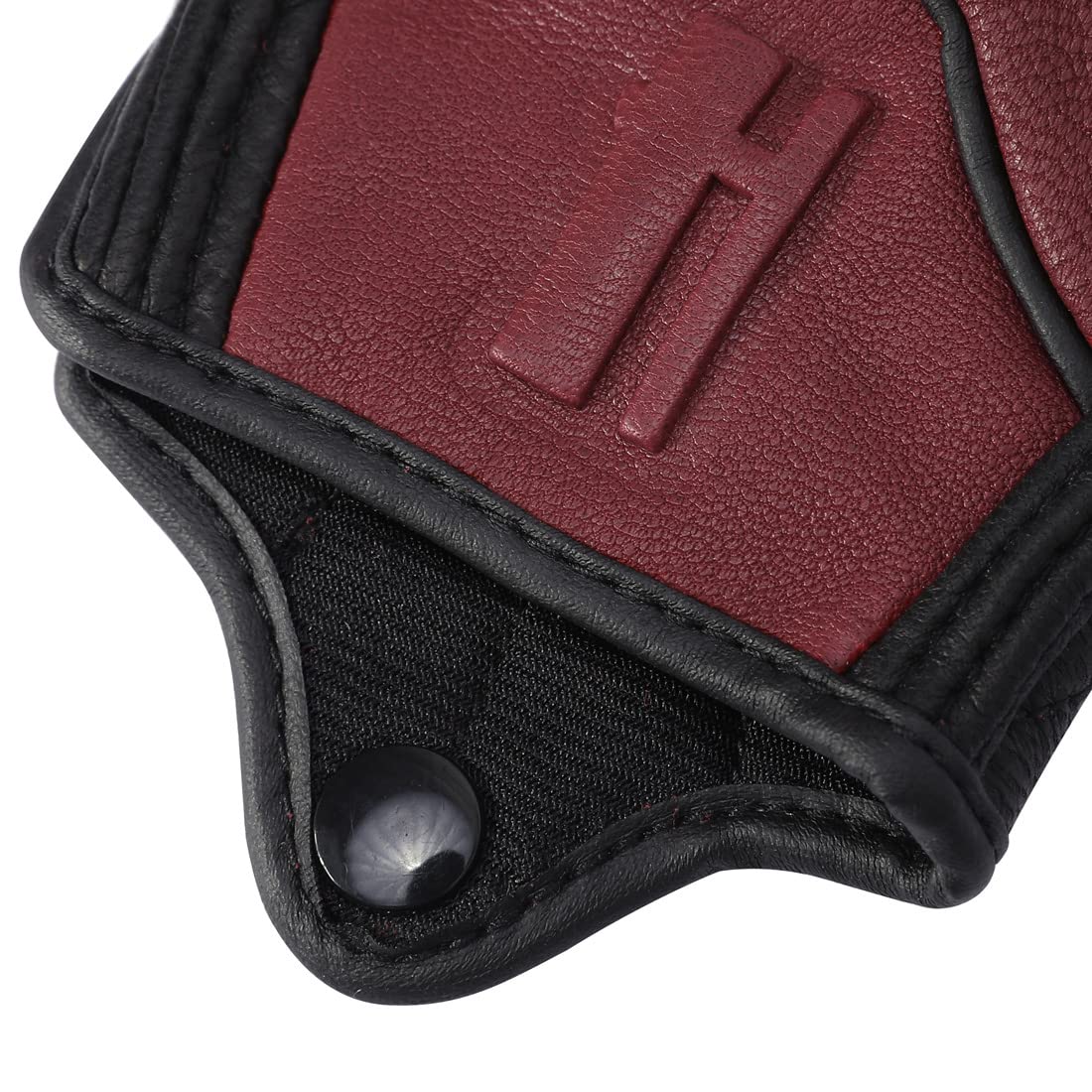 Harssidanzar Guanti da moto touchscreen da uomo in pelle di capra GM037EU