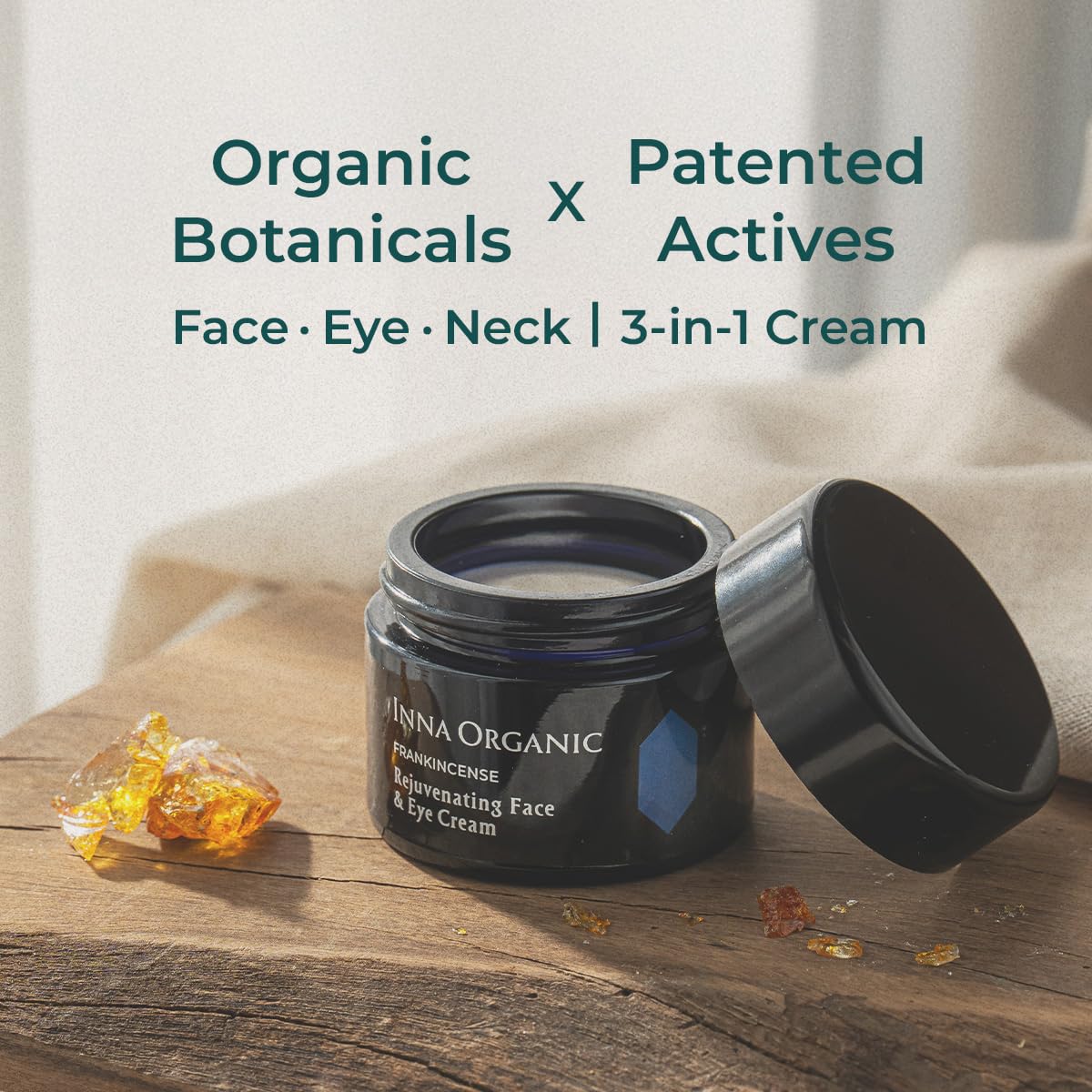 INNA ORGANIC Rejuvenating Face Cream, Anti-aging, Wrinkle Care, Fine Lines, Firm & Tightening, EWG & COSMOS Certified | Frankincense Essential Oils Infused Skin Care | Luxury Clean Beauty - Image 3