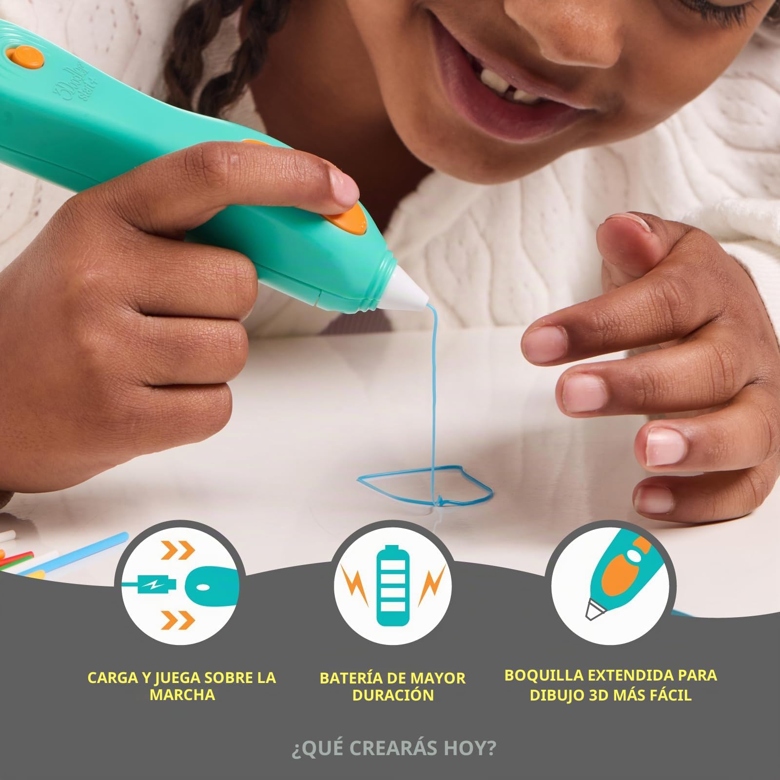 3Doodler Start+ Essentials: lápiz de Dibujo 3D para niños, Juguete de Aprendizaje Stem, a Partir de 6 años