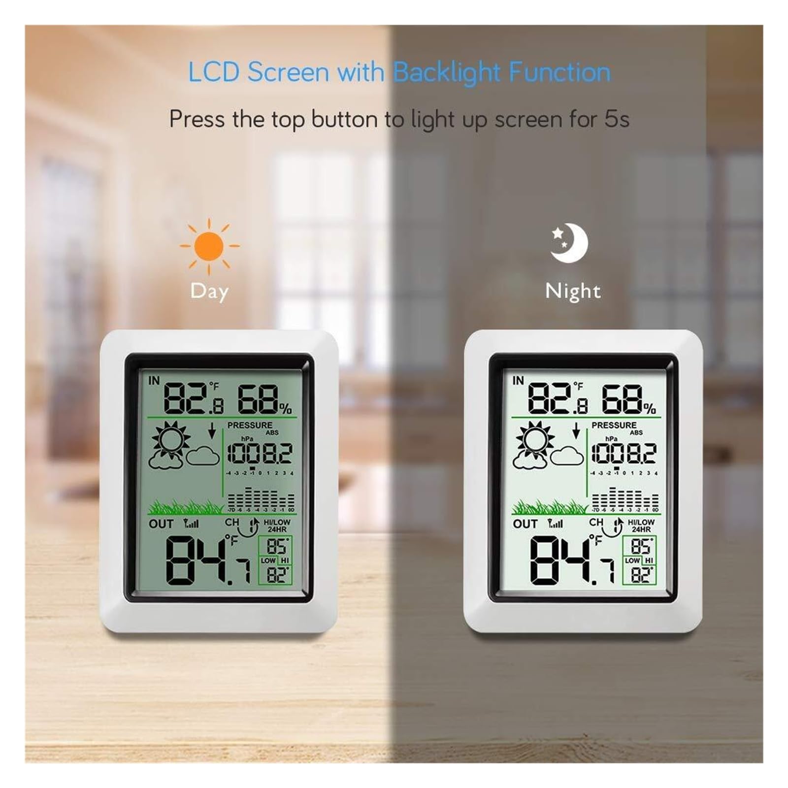 Stazione Meteorologica Wireless Termometro Digitale For Interni Igrometro Monitor Di Umidità Con Sensore Temperatura Preciso Veloce Monitoraggio In Tempo Reale