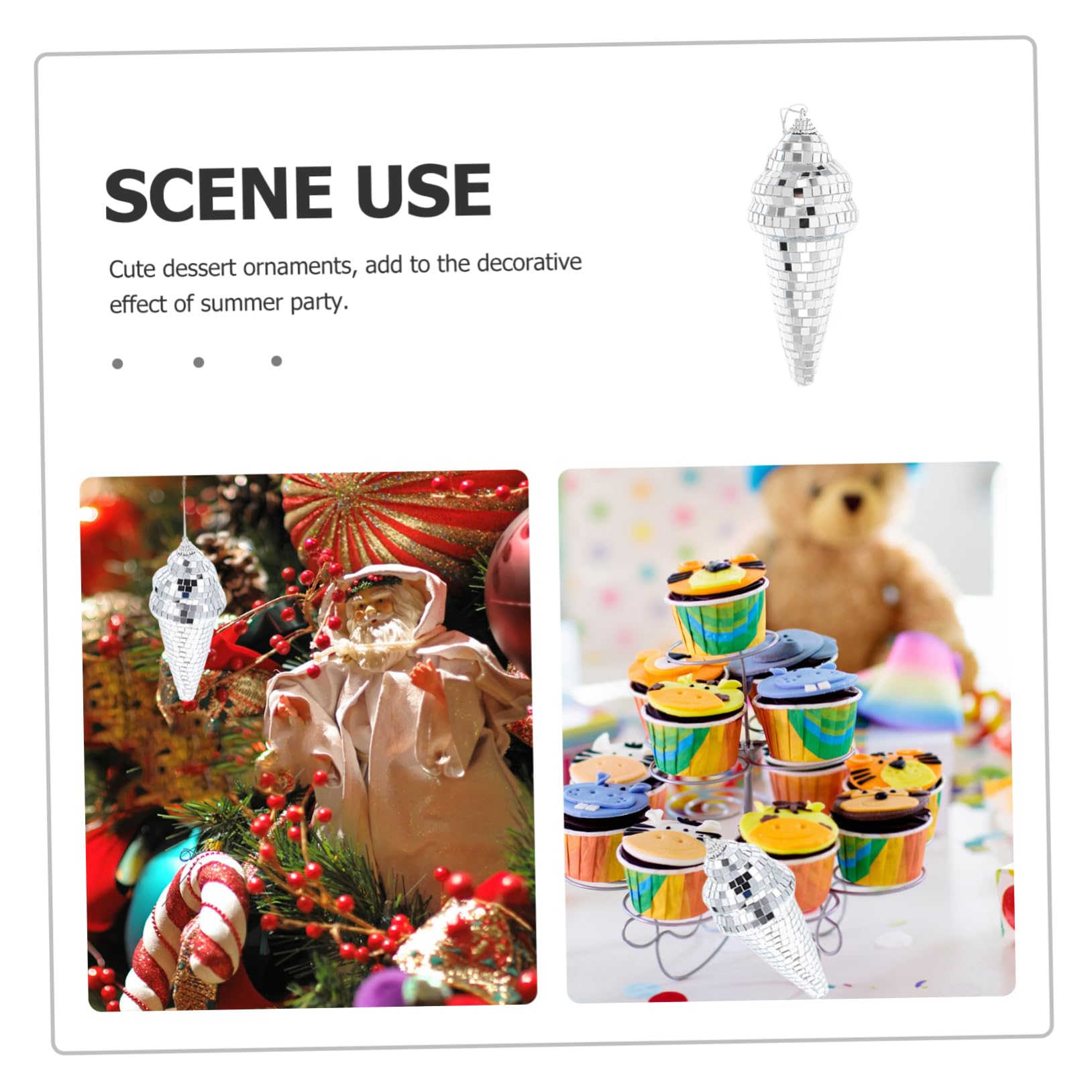Cabilock Lot De 4 Décorations De Fête en Forme De Glace pour Discothèque