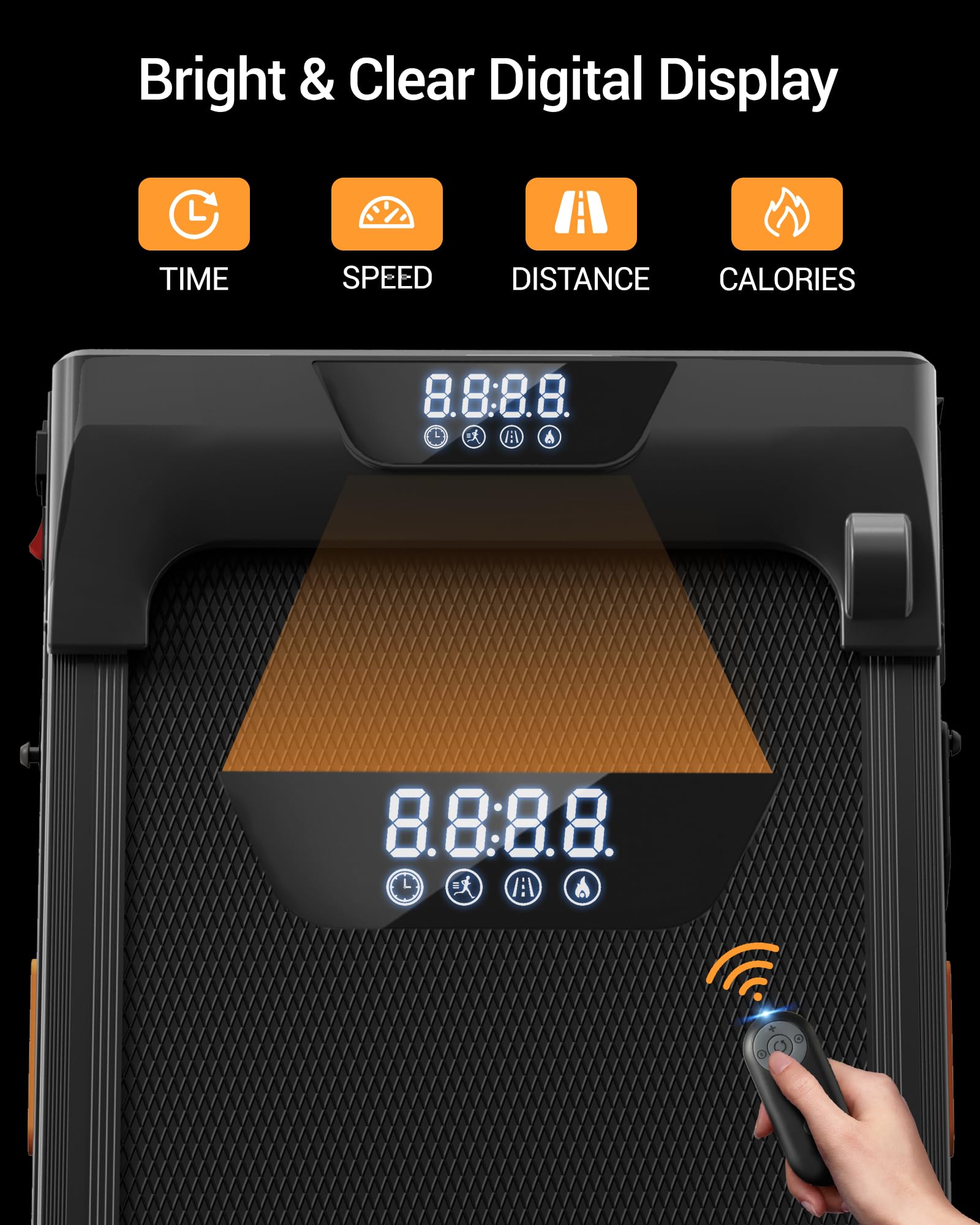 Tapis de Course LONTEK 3.0HP Inclinable 16% 10km/h avec Affichage LED et Télécommande pour Maison et Bureau 136kg